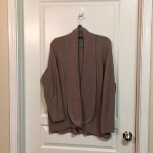Khaki colored cardigan